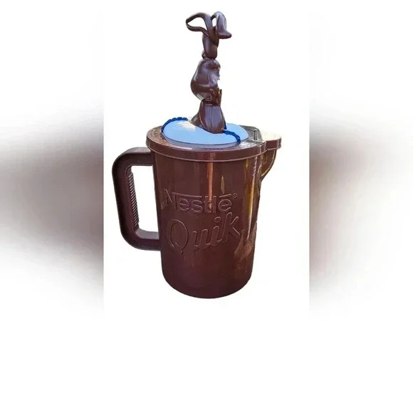 Vintage Nestle Quick Nesquik Brown Chocolate Milk Bunny Mixer Pitcher 24oz​​​​​ - Picture 2 of 8
